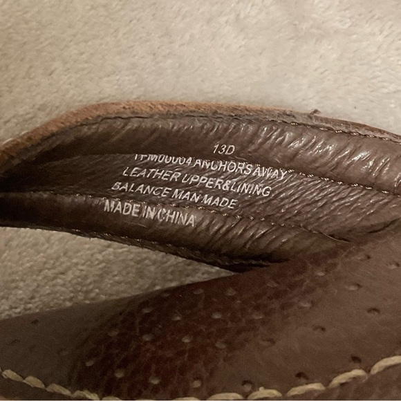 Tommy Bahama Sandals Anchors Away Men’s 13 D Leather Thong Flip Flop - Picture 6 of 7